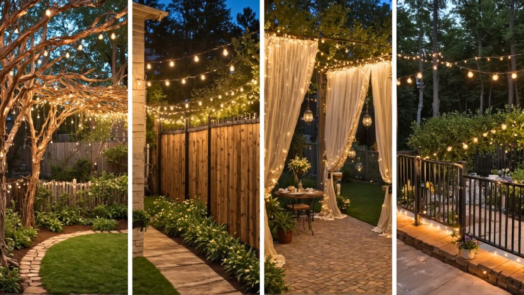 DIY String Light Poles Backyards