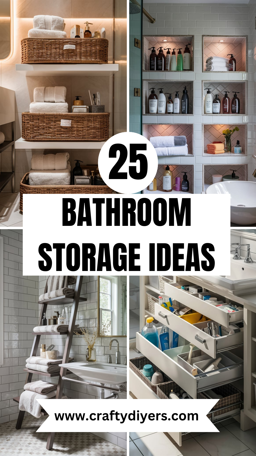 25 Bathroom Storage Ideas [Within Budget] – craftydiyers.com